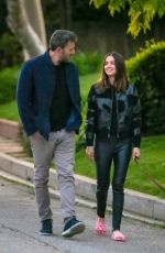 ANA DE ARMAS and Ben Affleck Out with Their Dog in Brentwood 03/22/2020