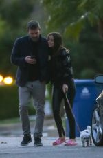 ANA DE ARMAS and Ben Affleck Out with Their Dog in Brentwood 03/22/2020