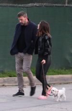 ANA DE ARMAS and Ben Affleck Out with Their Dog in Brentwood 03/22/2020