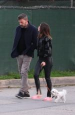 ANA DE ARMAS and Ben Affleck Out with Their Dog in Brentwood 03/22/2020