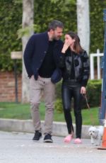 ANA DE ARMAS and Ben Affleck Out with Their Dog in Brentwood 03/22/2020