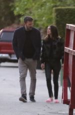 ANA DE ARMAS and Ben Affleck Out with Their Dog in Brentwood 03/22/2020