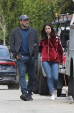 ANA DE ARMAS and Ben Affleck Out with Their Dog in Brentwood 03/28/2020