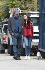 ANA DE ARMAS and Ben Affleck Out with Their Dog in Brentwood 03/28/2020
