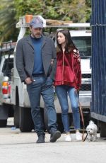 ANA DE ARMAS and Ben Affleck Out with Their Dog in Brentwood 03/28/2020