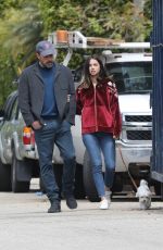 ANA DE ARMAS and Ben Affleck Out with Their Dog in Brentwood 03/28/2020