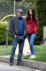 ANA DE ARMAS and Ben Affleck Out with Their Dog in Brentwood 03/28/2020