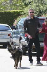 ANA DE ARMAS and Ben Affleck Out with Their Dog in Brentwood 03/30/2020