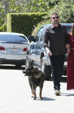 ANA DE ARMAS and Ben Affleck Out with Their Dog in Brentwood 03/30/2020