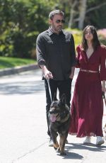 ANA DE ARMAS and Ben Affleck Out with Their Dog in Brentwood 03/30/2020