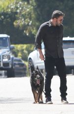 ANA DE ARMAS and Ben Affleck Out with Their Dog in Brentwood 03/30/2020