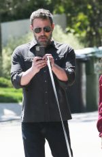 ANA DE ARMAS and Ben Affleck Out with Their Dog in Brentwood 03/30/2020