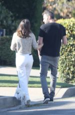 ANA DE ARMAS and Ben Affleck Out with Their Dog in Los Angeles 03/21/2020