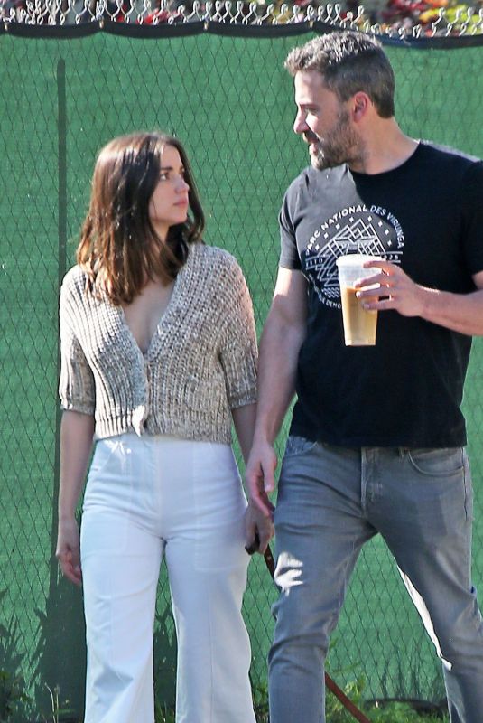 ANA DE ARMAS and Ben Affleck Out with Their Dog in Los Angeles 03/21/2020