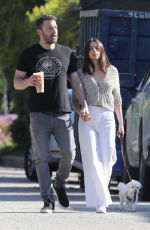 ANA DE ARMAS and Ben Affleck Out with Their Dog in Los Angeles 03/21/2020