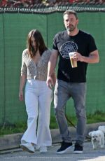 ANA DE ARMAS and Ben Affleck Out with Their Dog in Los Angeles 03/21/2020