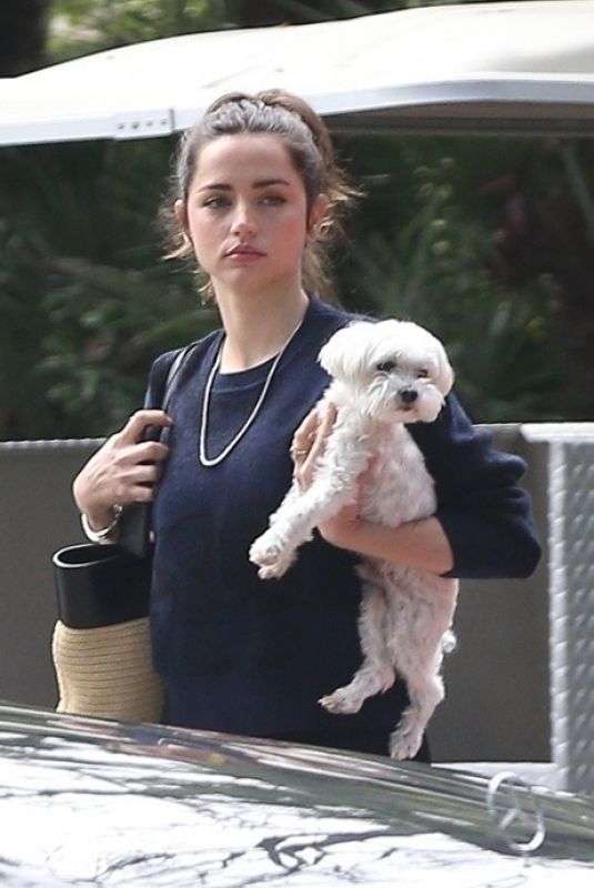 ANA DE ARMAS Out with Her Dog in Los Angeles 03/15/2020