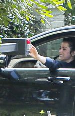 ANA DE ARMAS Taking a Cruise in Her New Mercedes Out in Los Angeles 03/15/2020