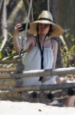 ANA DE ARMAS Taking Selfies at a Beach in Costa Rica 03/11/2020