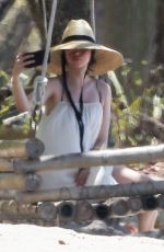 ANA DE ARMAS Taking Selfies at a Beach in Costa Rica 03/11/2020