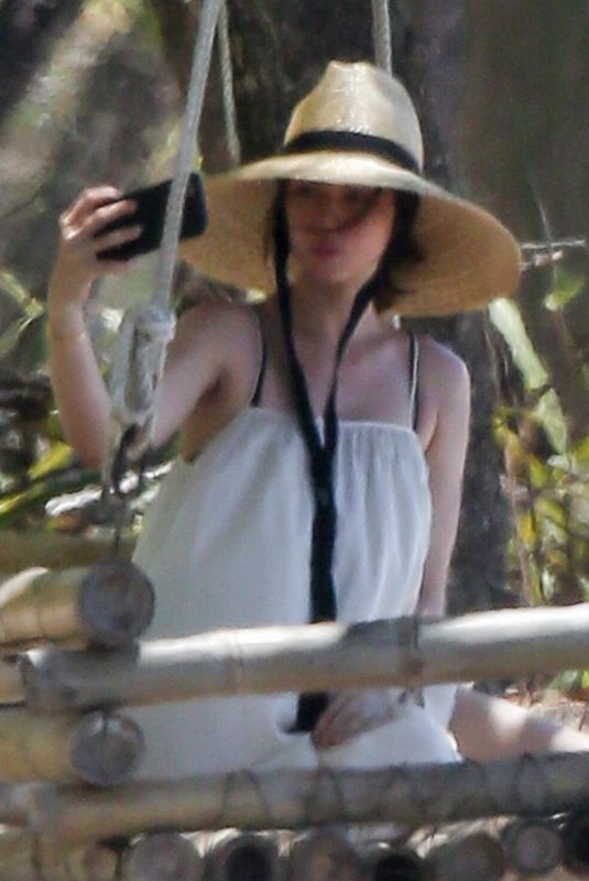 ANA DE ARMAS Taking Selfies at a Beach in Costa Rica 03/11/2020
