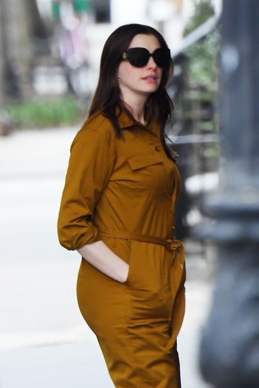 ANNE HATHAWAY Out and About in New York 03/10/2020
