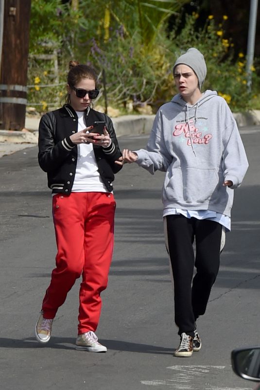 ASHLEY BENSON and CARA DELEVINGNE Out in Los Angeles 03/20/2020