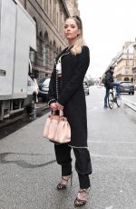 ASHLEY BENSON Arrives at Giambattista Valli Show at Paris Fashion Week 03/02/2020