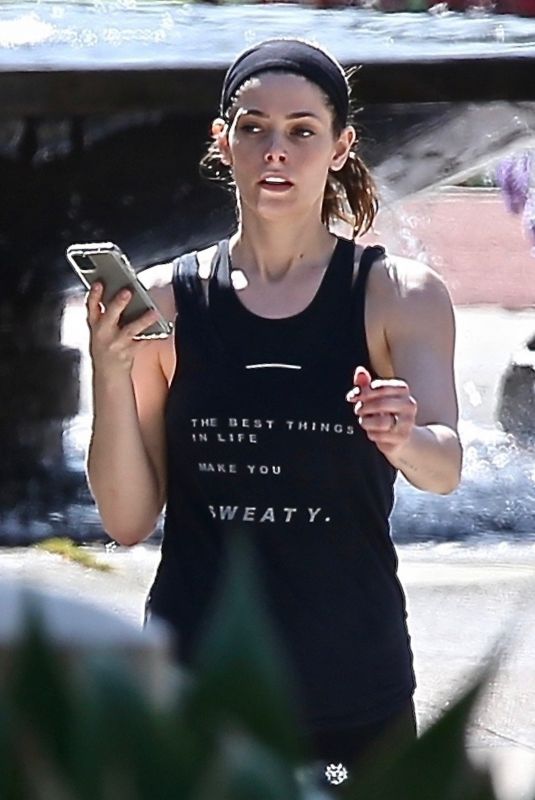 ASHLEY GREENE Leaves a Gym in Beverly Hills 03/05/2020