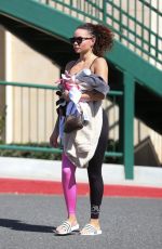 ASHLEY MOORE Leaves Hot Pilates Class in Los Angeles 03/02/2020