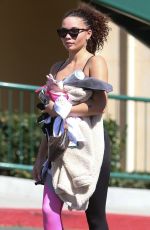 ASHLEY MOORE Leaves Hot Pilates Class in Los Angeles 03/02/2020