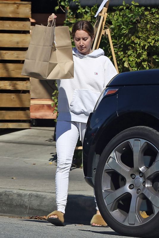 ASHLEY TISDALE Leaves a Restaurant in Los Angeles 03/18/2020