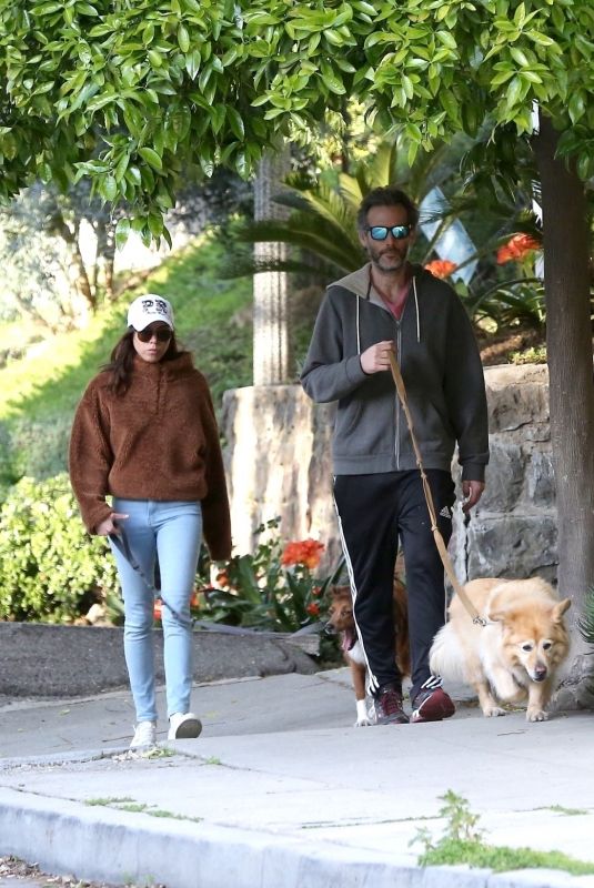 AUBREY PLAZA and Jeff Baena Out with Their Dogs in Los Angeles 03/26/2020