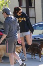 AUBREY PLAZA Out with Her Dogs in Los Angeles 03/24/2020