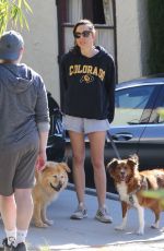 AUBREY PLAZA Out with Her Dogs in Los Angeles 03/24/2020