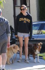 AUBREY PLAZA Out with Her Dogs in Los Angeles 03/24/2020