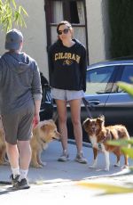 AUBREY PLAZA Out with Her Dogs in Los Angeles 03/24/2020