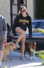 AUBREY PLAZA Out with Her Dogs in Los Angeles 03/24/2020