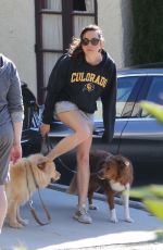 AUBREY PLAZA Out with Her Dogs in Los Angeles 03/24/2020