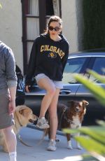 AUBREY PLAZA Out with Her Dogs in Los Angeles 03/24/2020