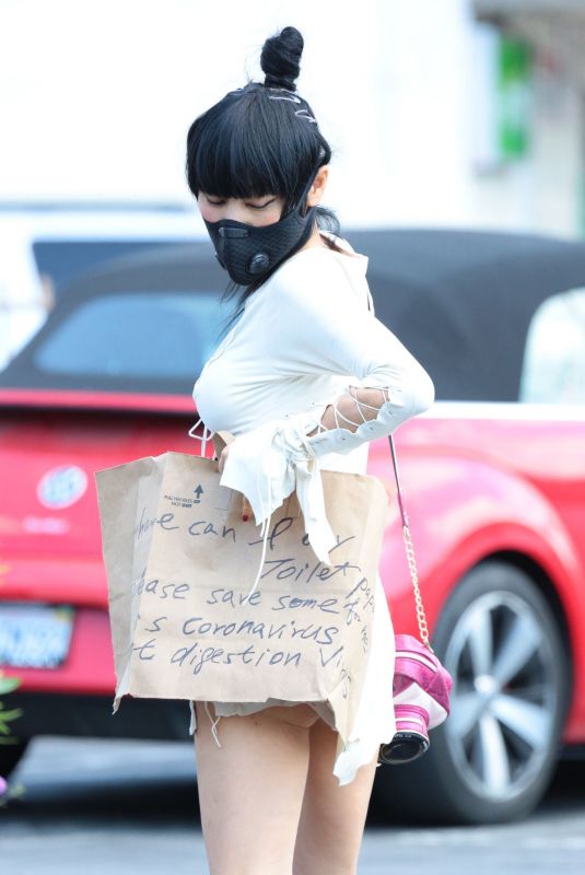 BAI LING Wearing a Mask Out in Los Angeles 03/21/2020