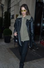 BELLA HADID Leaves Her Hotel in Paris 03/02/2020