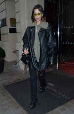 BELLA HADID Leaves Her Hotel in Paris 03/02/2020