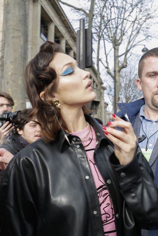 BELLA HADID Leaves Miu Miu Fashion Show in Paris 03/03/2020