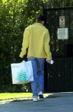 BELLA HADID Out Grab Food for Lunch in Los Angeles 03/27/2020