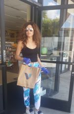 BLANCA BLANCO Wearing Latex Gloves as She Shopping for Vitamins in Los Angeles 03/26/2020