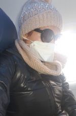BLANCA BLANCO Wears Mask and Gloves while Flying to Detroit 03/13/2020
