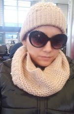 BLANCA BLANCO Wears Mask and Gloves while Flying to Detroit 03/13/2020