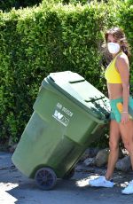 BROOKE BURKE Takes Out Garbage Before Going a Live Yoga Class in Malibu 03/21/2020