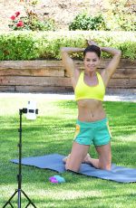 BROOKE BURKE Takes Out Garbage Before Going a Live Yoga Class in Malibu 03/21/2020